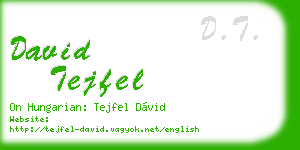 david tejfel business card